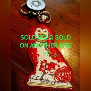 - Brighton Leather Staffordshire Spaniel Bag  Charm/Keyring NWT